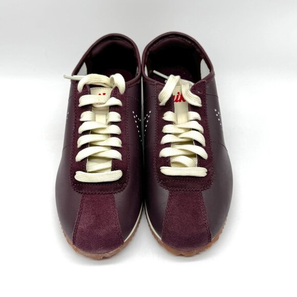 Nike Womens Cortez Leather Burgundy Crush Shoes Sz 6 New Sneaker HQ1841-601 - Picture 2 of 12
